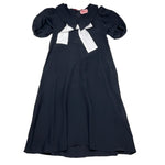 Vivetta Abito Mezza Manica Tinta Unita con Fiocco per Bambina VE255648N NERO VIVETTA 