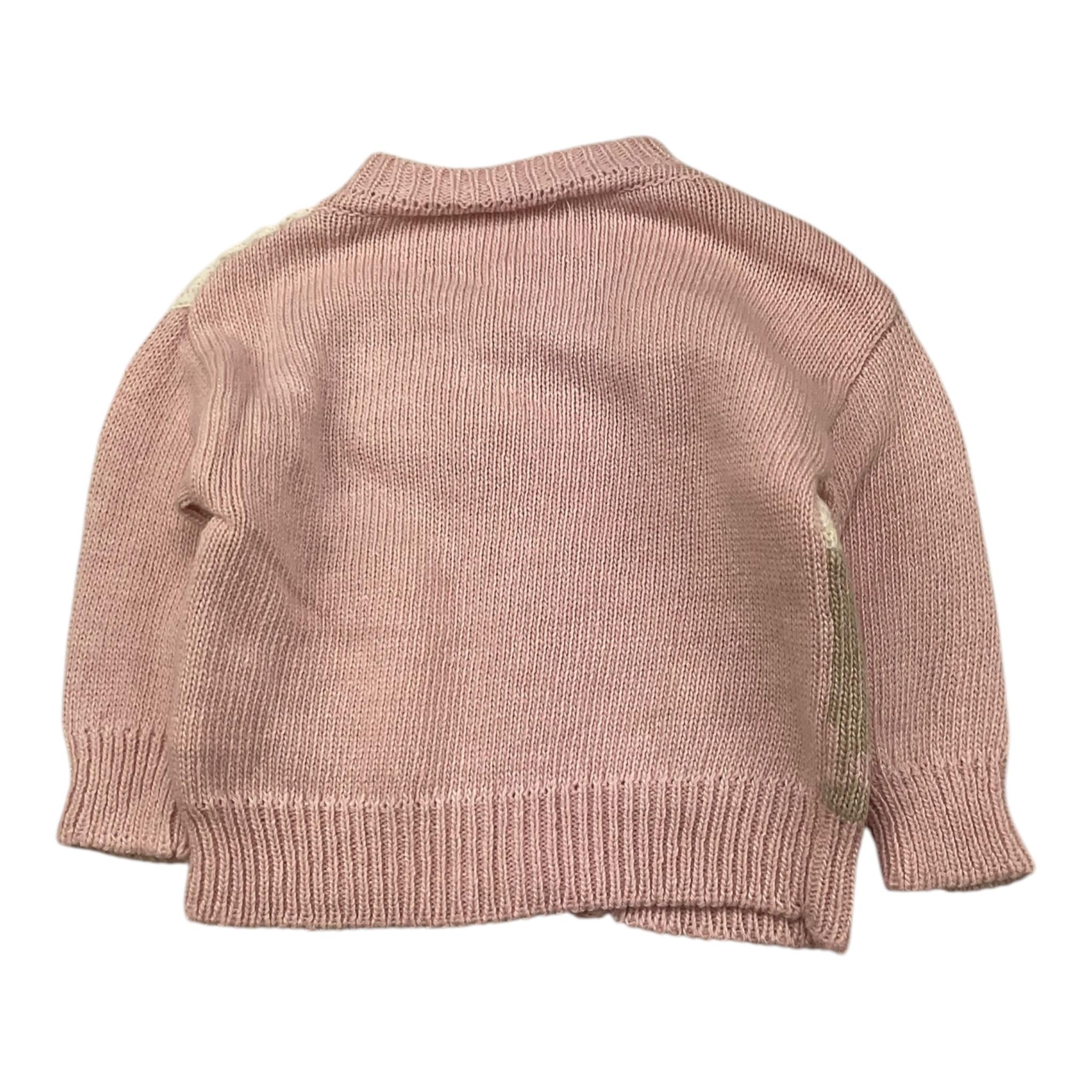 LE BEBE' cardigan tinta unita con stampa Rosa per Neonata LBG5937 ROSA LE BEBE' 