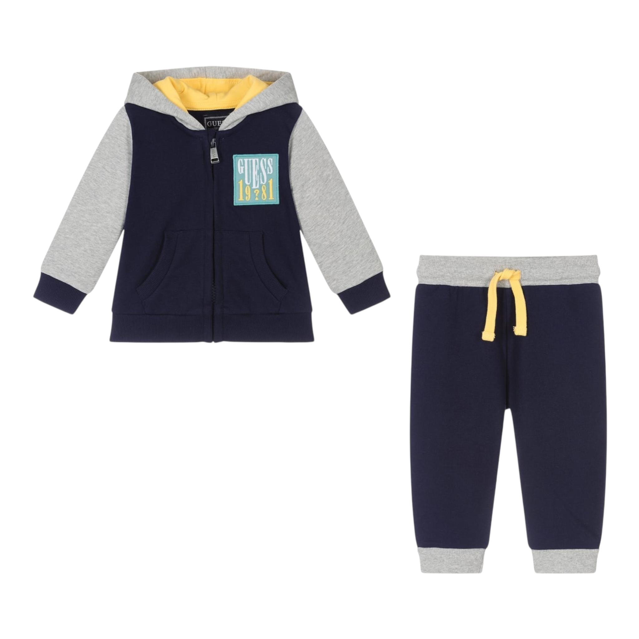GUESS completo 2 pezzi felpa-pantalone tuta  Blu per Neonato N4YG13KA6R3NX BLU GUESS 