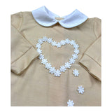 Isabel & Martinez Tutina Manica Lunga Tinta Unita con Ricami per Neonata IM25N400 GIALLO ISABEL & MARTINEZ 