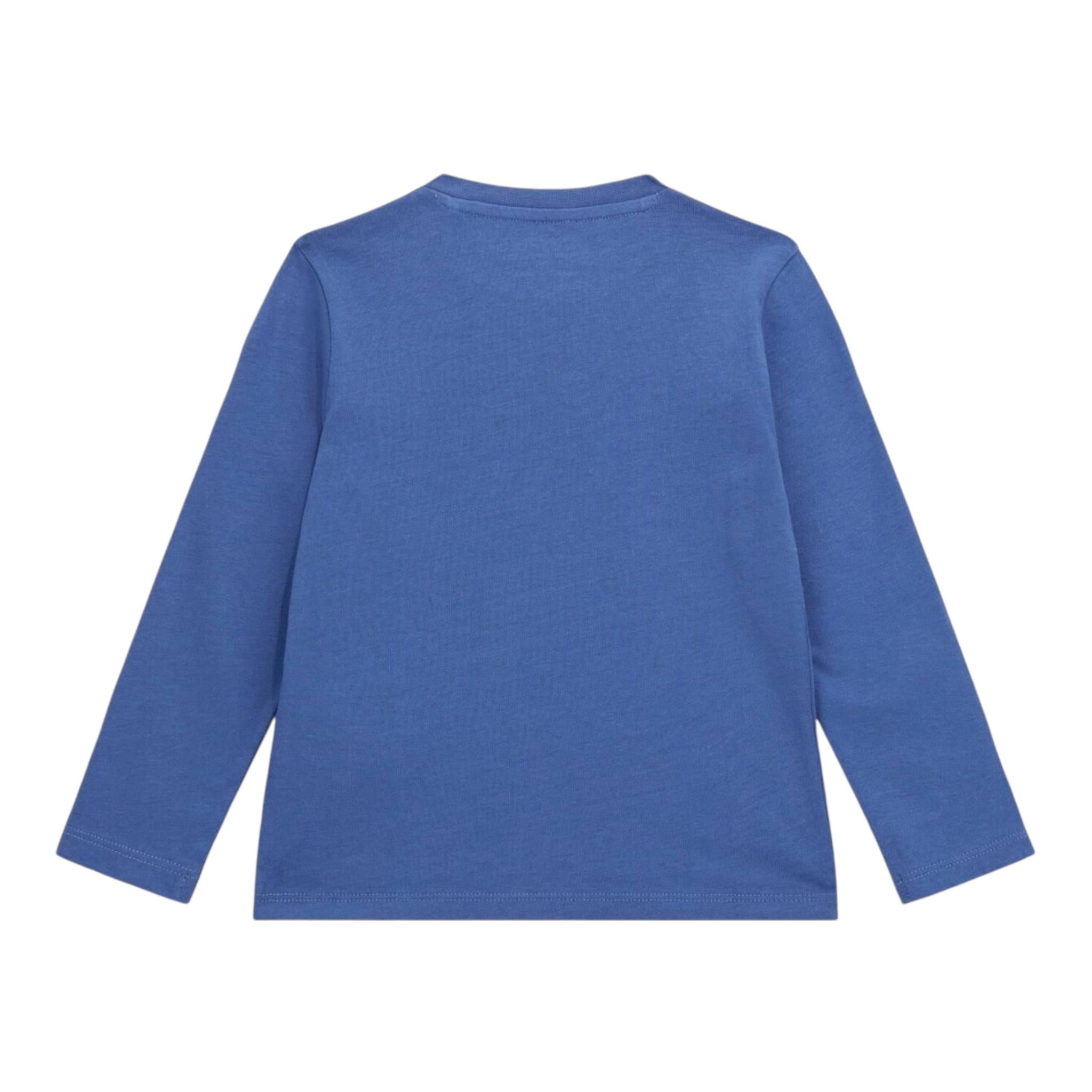 GUESS shirt girocollo tinta unita con stampa Blu per Bambino N4YI30K8HM4JXX BLU GUESS 