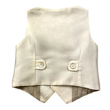 La Stupenderia Gilet Tinta Unita Con Taschino Beige Per Neonato