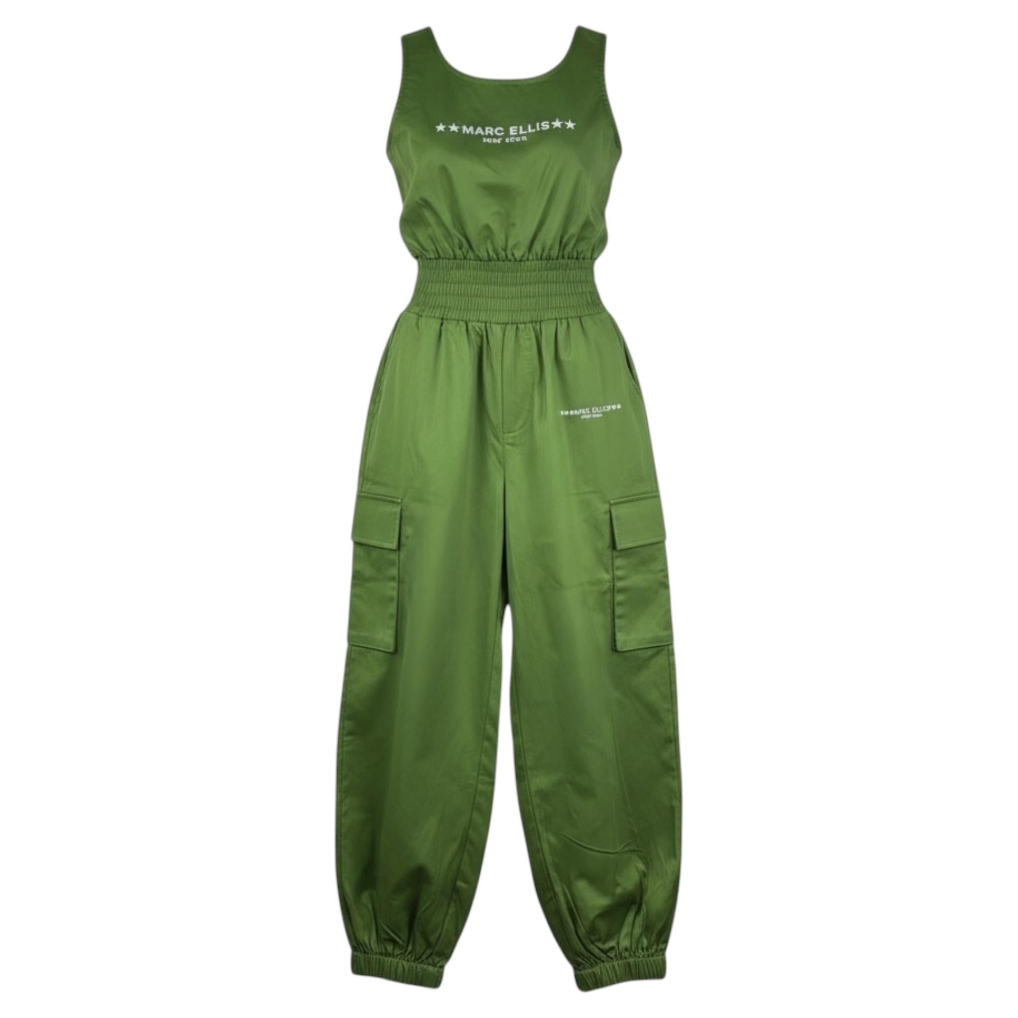 Marc Ellis Completo 2 Pezzi Top-Pantalone Tinta Unita per Bambina JMJTP01240 VERDE MARC ELLIS 
