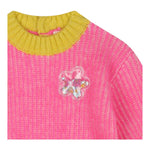 BillIEBLUSH maglia girocollo tinta unita con applicazione Rosa fluo per Neonata U20414 ROSA FLUO BillIEBLUSH 