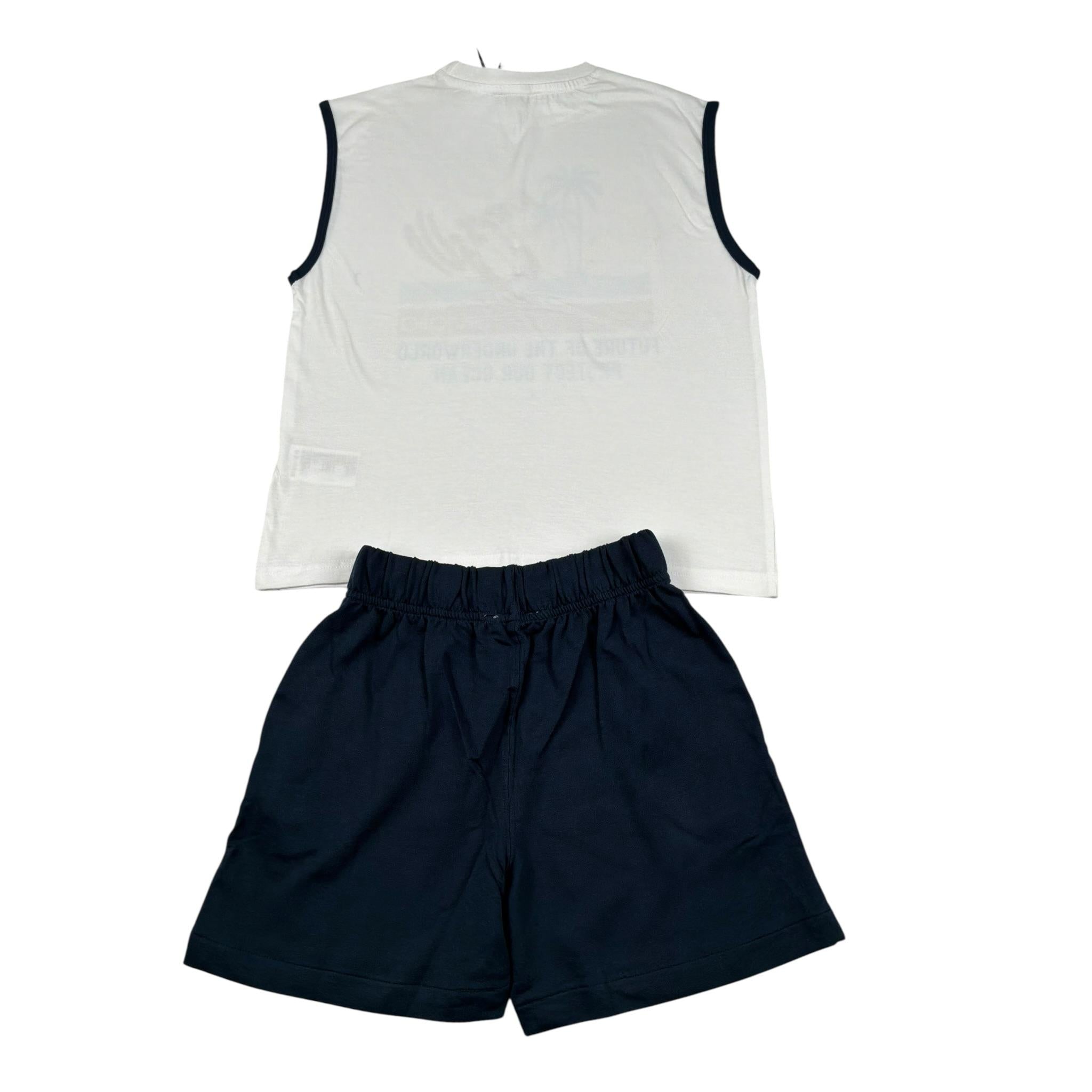 Siviglia Completo 2 Pezzi Canotta-Bermuda Bicolore per Bambino SVJCM17262 BIANCO/BLU SIVIGLIA 