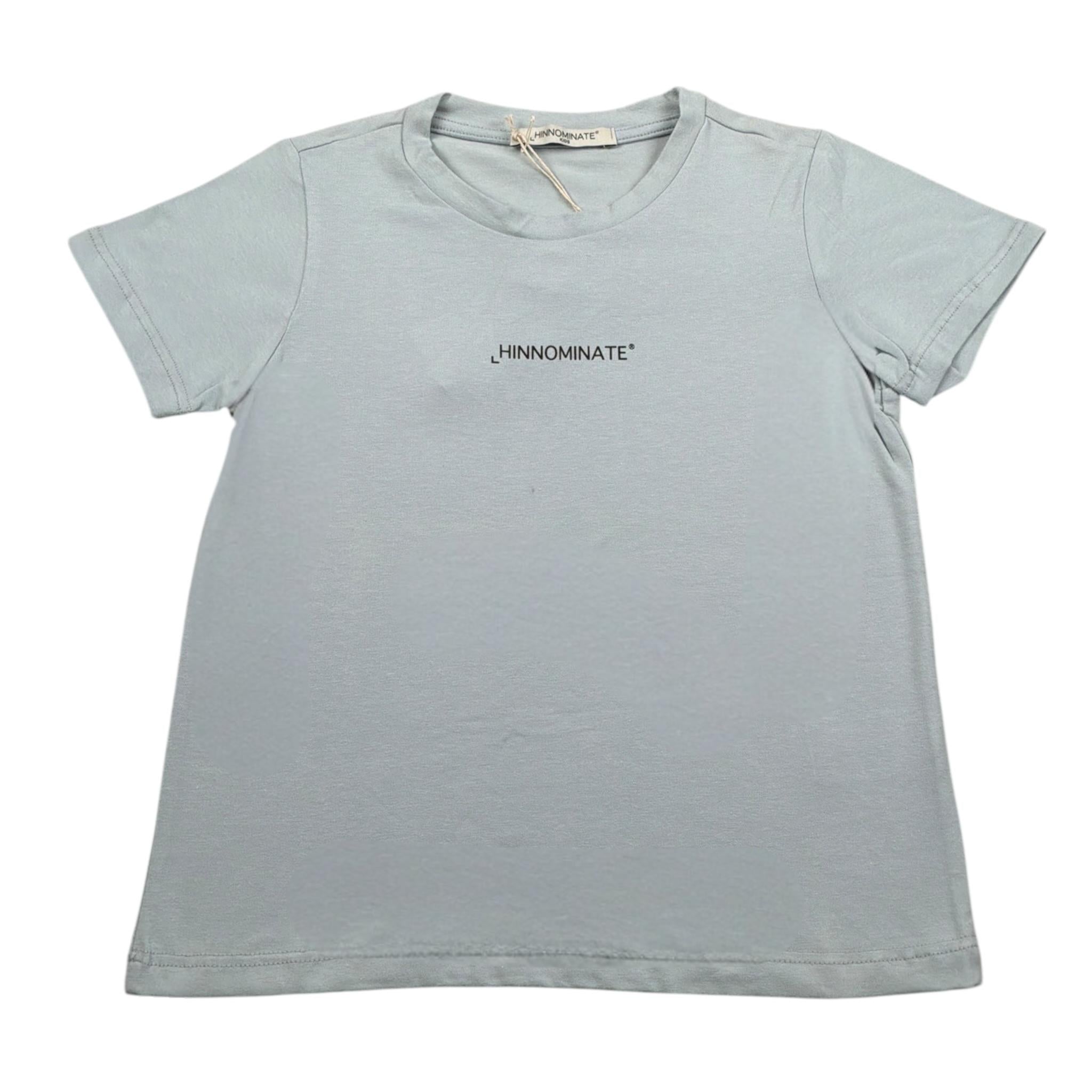 Hinnominate T-Shirt Girocollo tinta unita con Logo Azzurro per Bambino 3646M0094 AZZURRO HINNOMINATE 