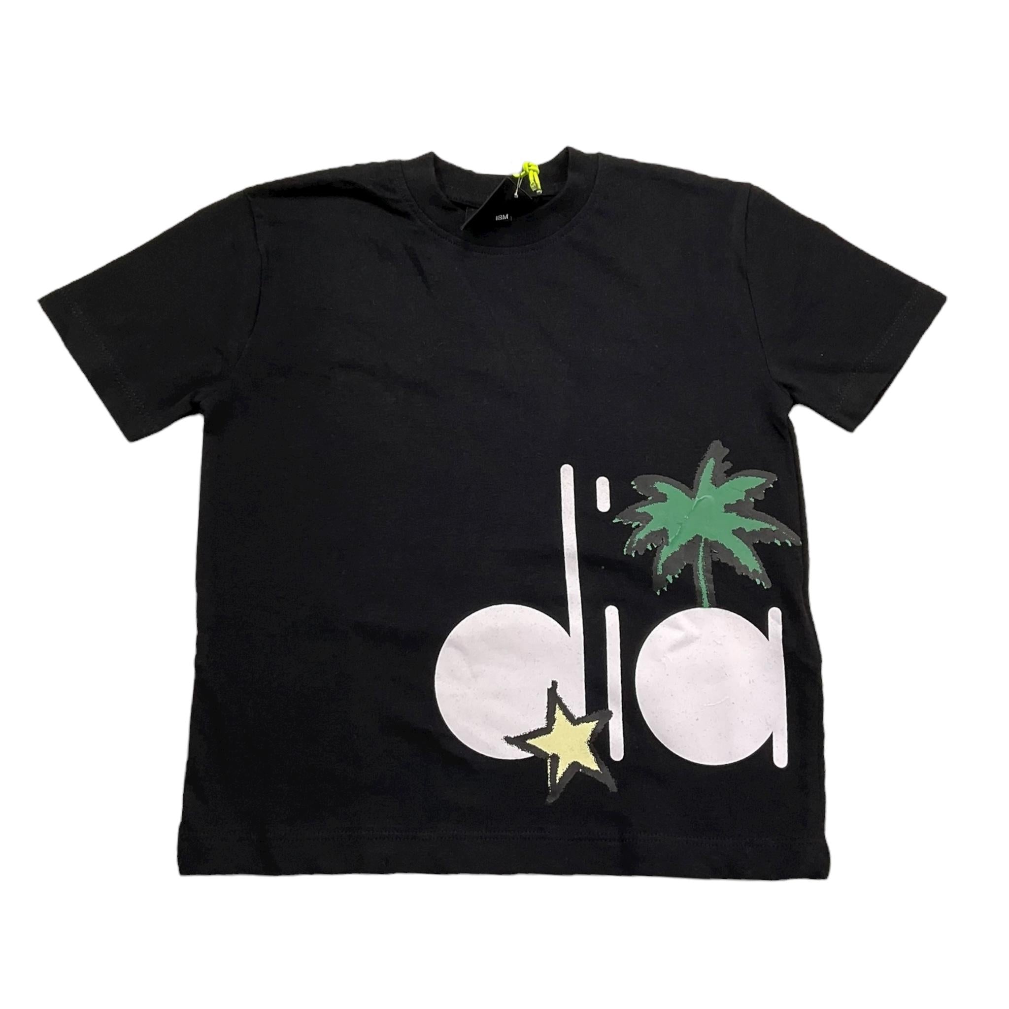 Diadora T-Shirt Girocollo Tinta Unita con Logo per Bambino S4DIBBTH085J NERO DIADORA 