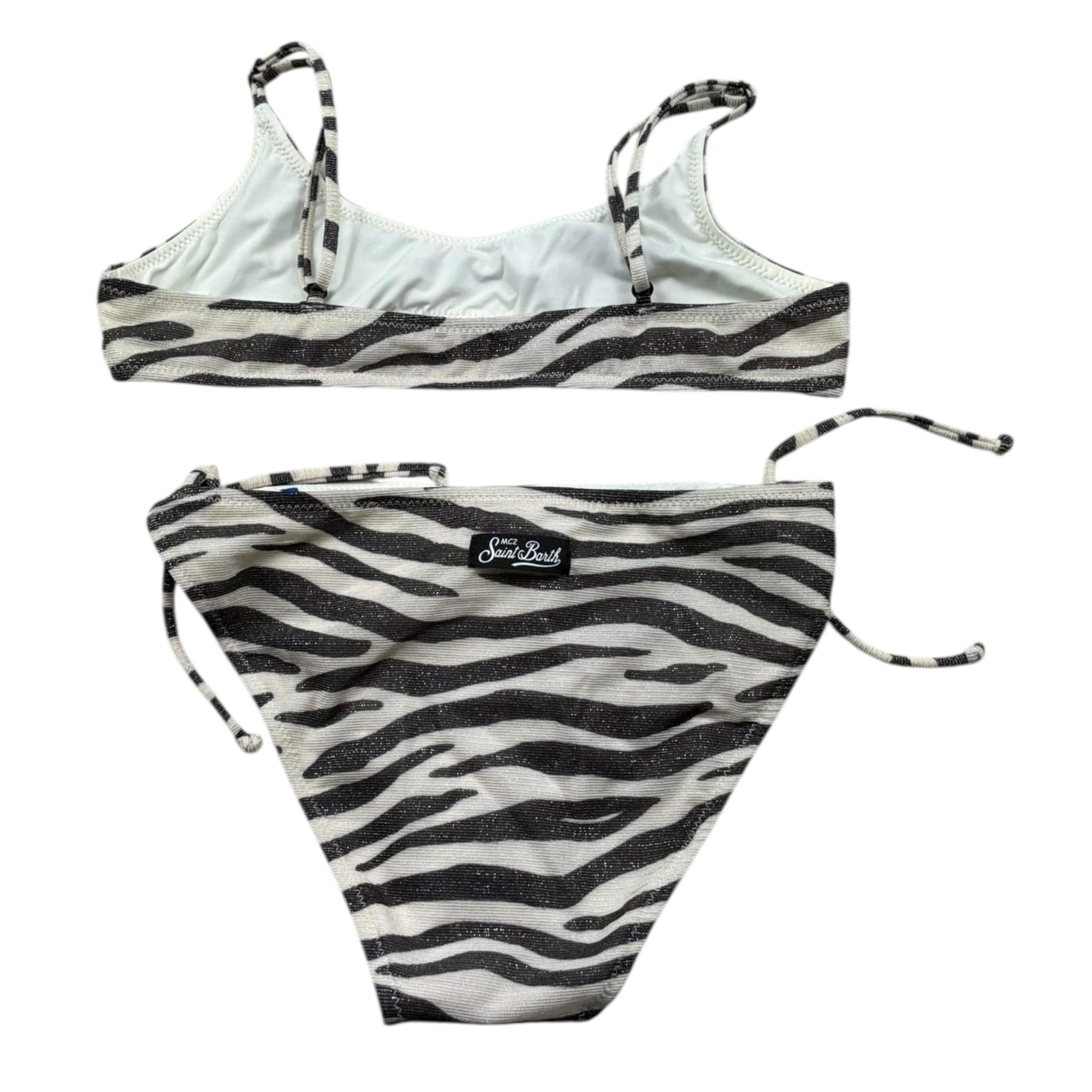 Saint Barth Costume 2 Pezzi Fascia-Slip Tinta Unita Fantasia  per Bambina PALO0002 BEIGE SAINT BARTH 