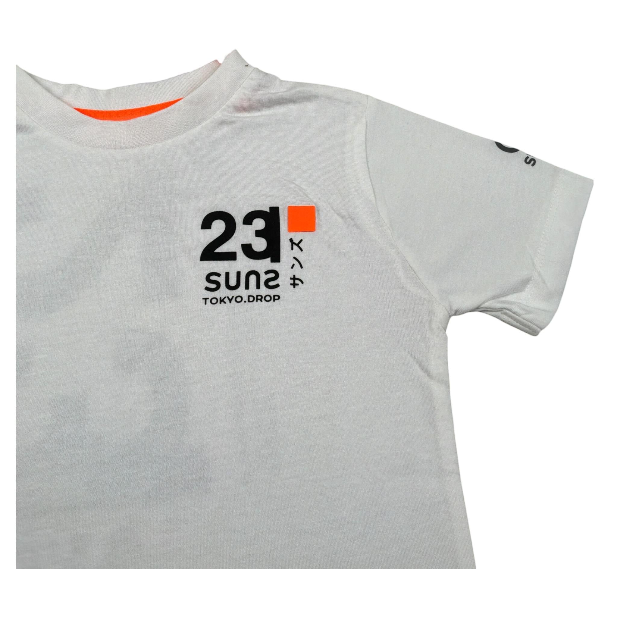 Suns T-Shirt Girocollo tinta unita con Logo Bianco per Bambino TSS5108U BIANCO SUNS 