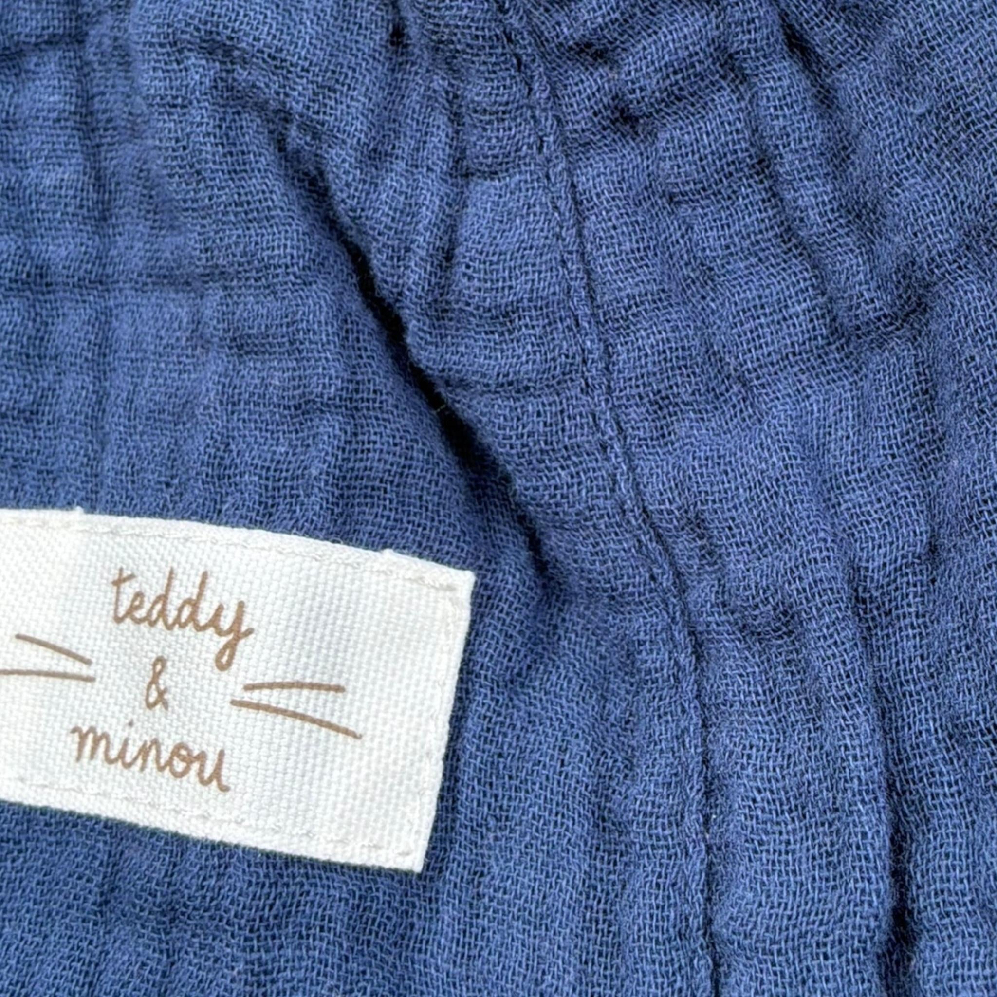 Teddy E Minou Cappello Tinta Unita Modello Pescatore per Neonato E25AC029C0070 BLU TEDDY E MINOU 