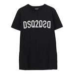 Dsquared2 T-Shirt Girocollo Tinta Unita con Stampa per Neonato DQ1639 NERO DSQUARED2 