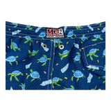 Saint Barth Costume Tinta Unita con Stampe Tartarughe per Bambino CSTMB BLU SAINT BARTH 