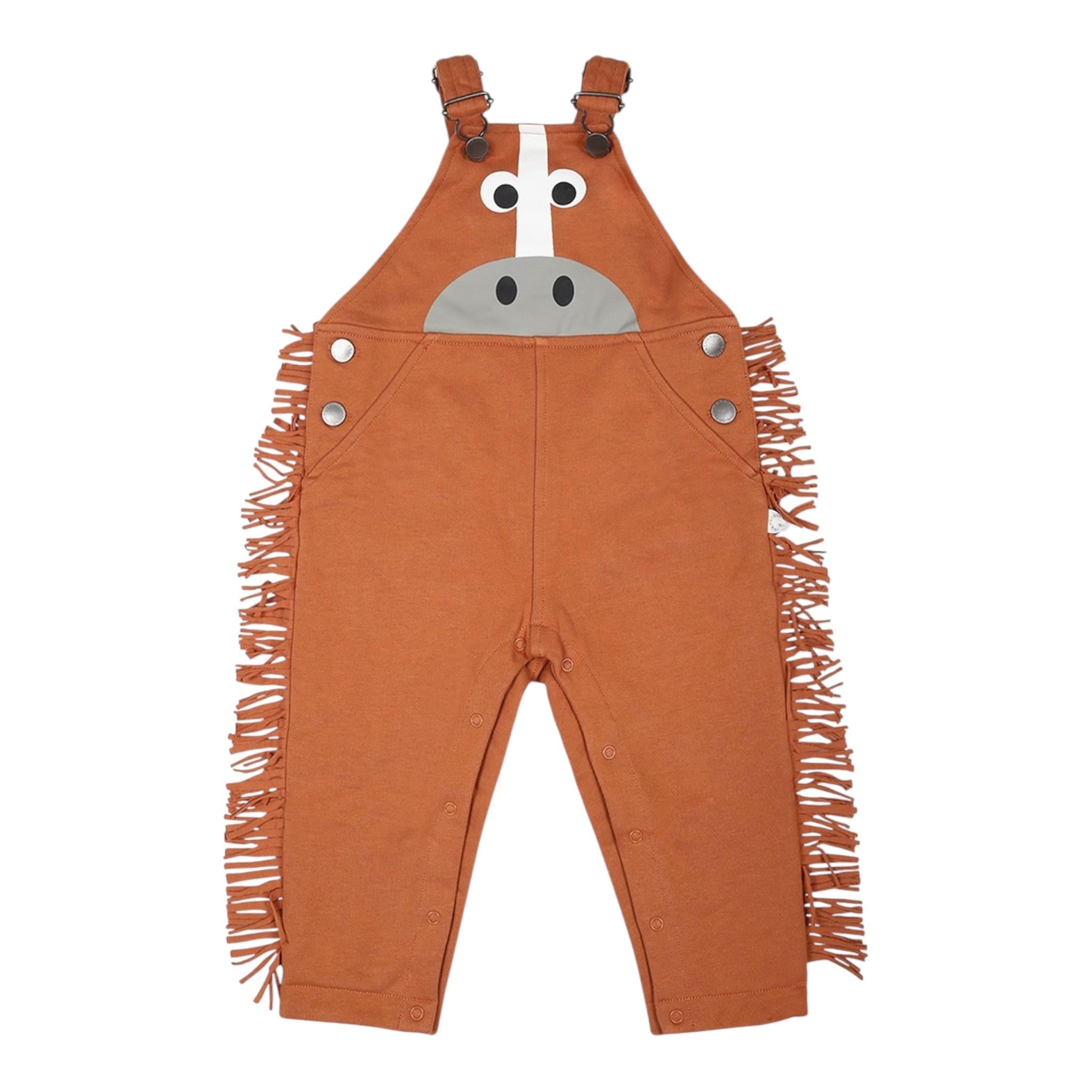 STELLA McCARTNEY salopette tinta unita con frange Marrone per Neonato TVA522 MARRONE STELLA McCARTNEY 