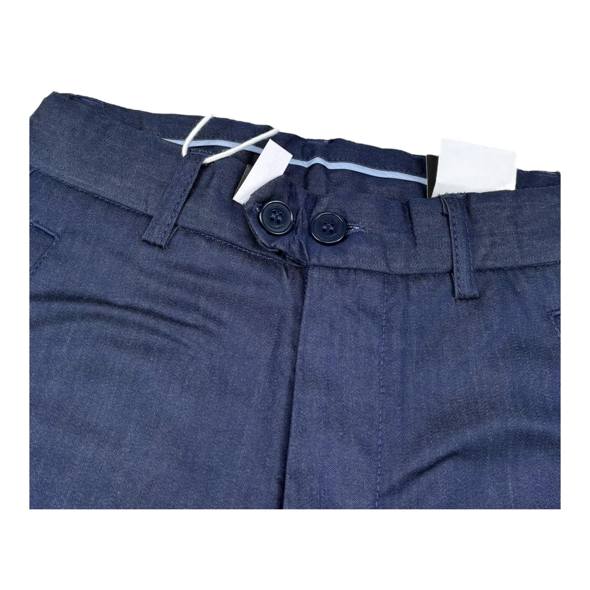 Sarabanda Pantalone Tinta Unita con Girovita Regolabile per Bambino 0B662 BLU SARABANDA 