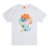 Sundek T-Shirt Girocollo Tinta Unita con Stampa per Bambino B699TEJ787M BIANCO SUNDEK 