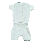 Scaldacuore Completo 2 Pezzi T-Shirt-Bermuda In Maglia per Neonato PS09PCORP24 BIANCO SCALDACUORE 