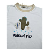 Manuel Ritz T-Shirt Girocollo tinta unita con Ricamo Panna per Neonato MR3117NXX PANNA MANUEL RITZ 
