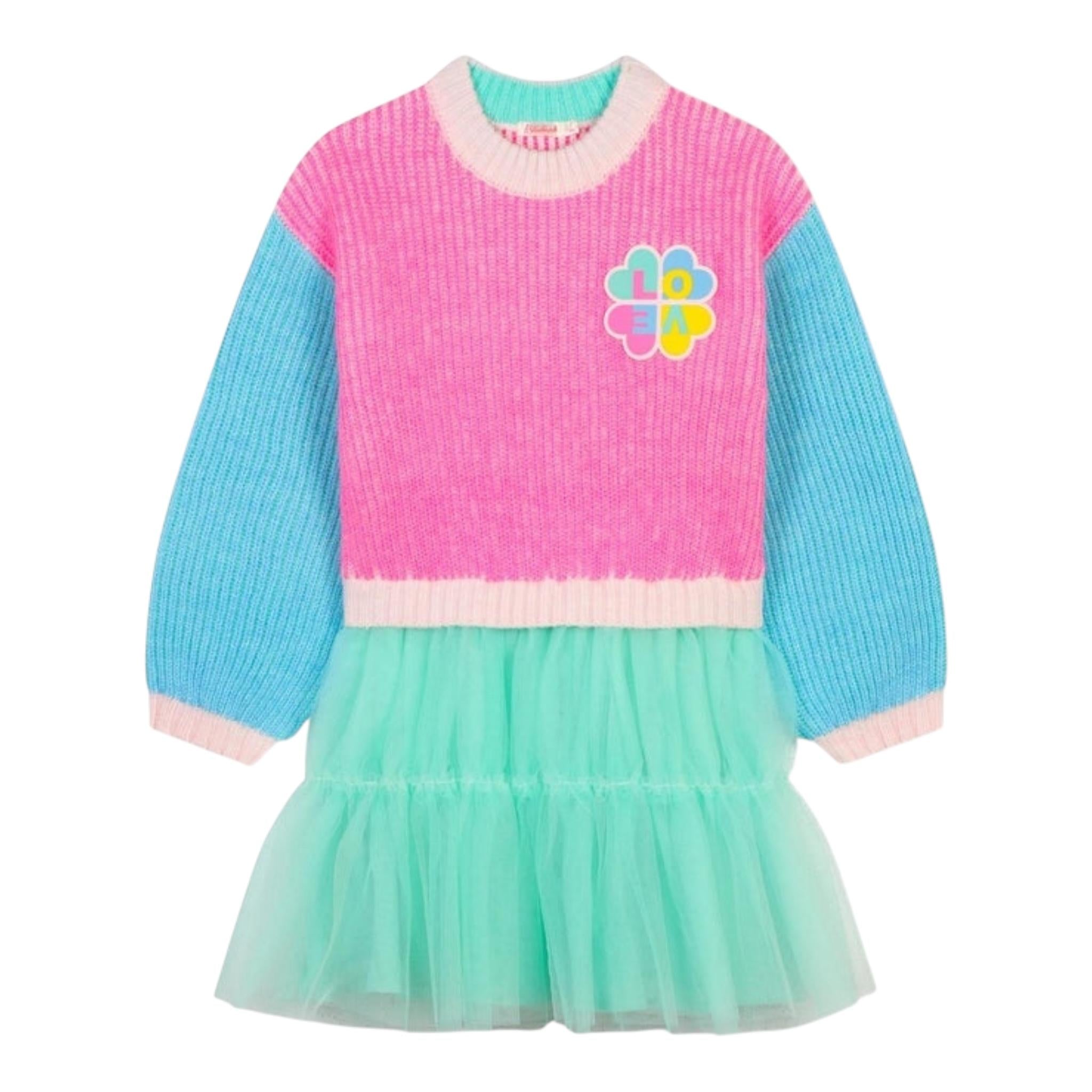 BillIEBLUSH abito multicolor con gonna il tulle Multicolor per Bambina U20520 MULTICOLOR BillIEBLUSH 