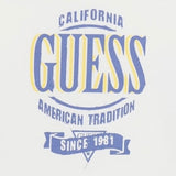 GUESS shirt girocollo tinta unita con stampa Bianco per Neonato N4YI30K8HM4 BIANCO GUESS 