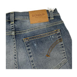 Dondup Bermuda In Denim Tinta Unita Blu Per Bambino