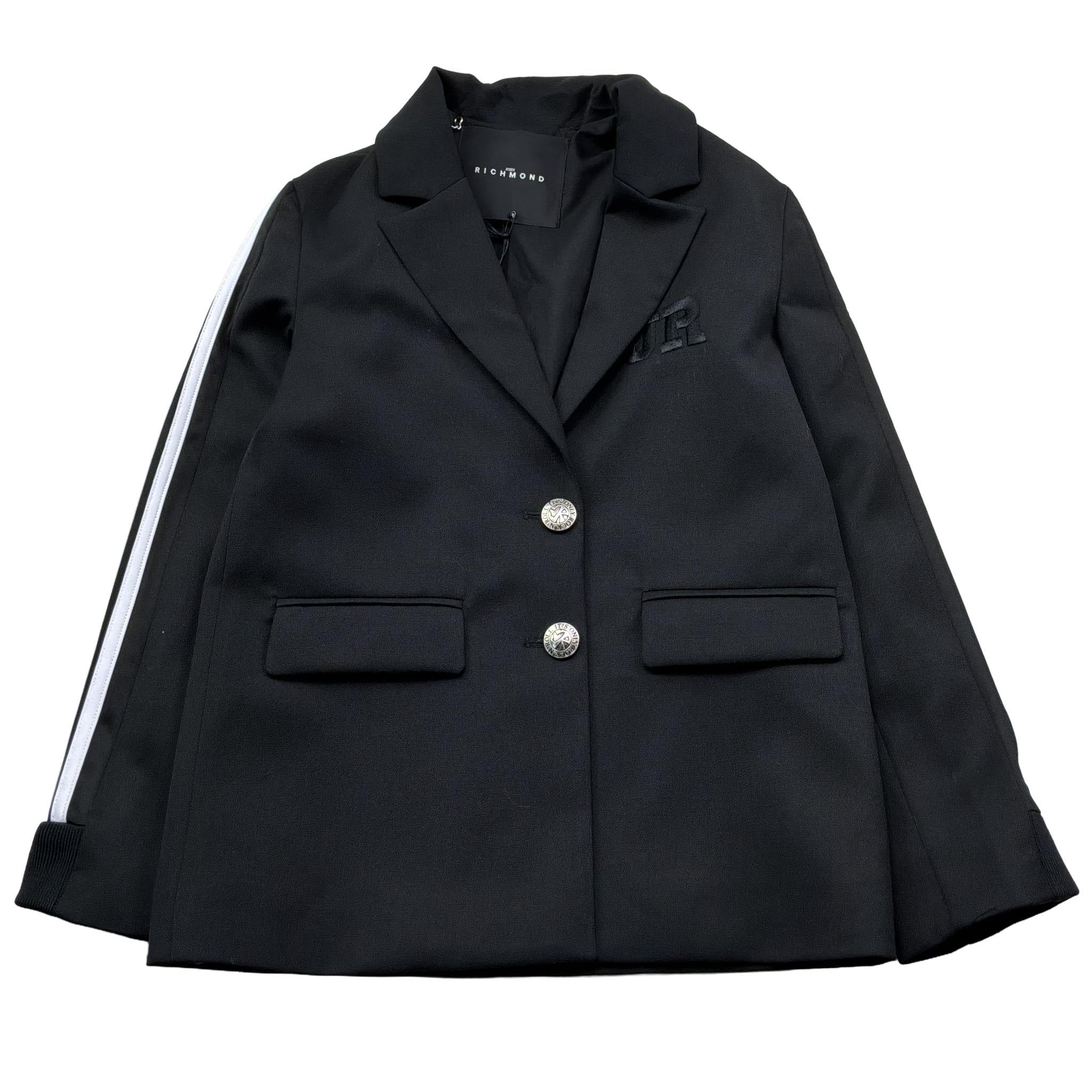 John Richmond Giacca Tinta Unita con Profili Maniche In Contrasto per Bambino RBP26138GC NERO JOHN RICHMOND 