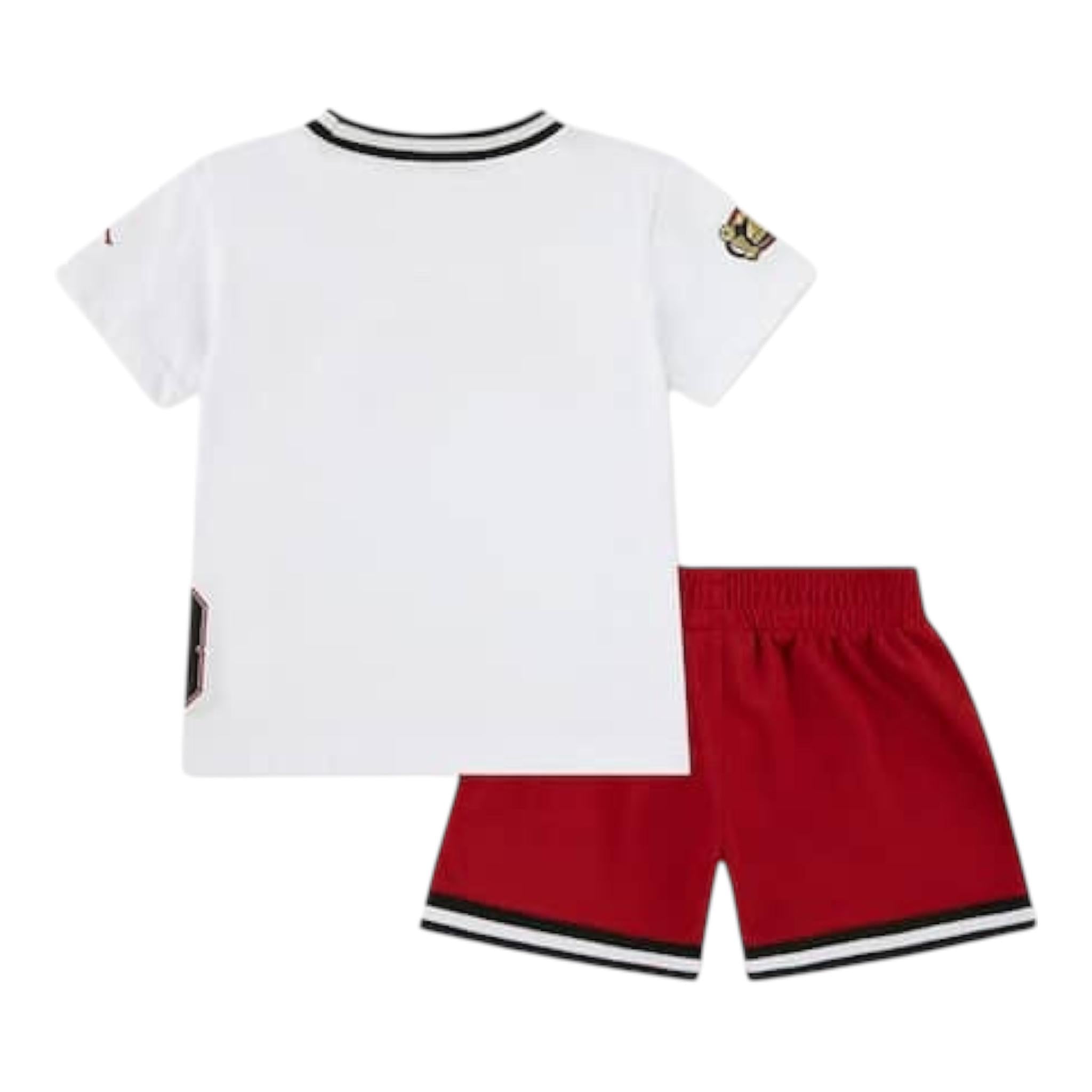 Jordan Completo Tinta Unita 2 Pezzi T-Shirts-Bermuda per Neonato 65D969 BIANCO JORDAN 