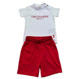 Trussardi Completo 2 Pezzi T-Shirt-Bermuda per Neonato TIP26008CJ BIANCO/ROSSO TRUSSARDI 