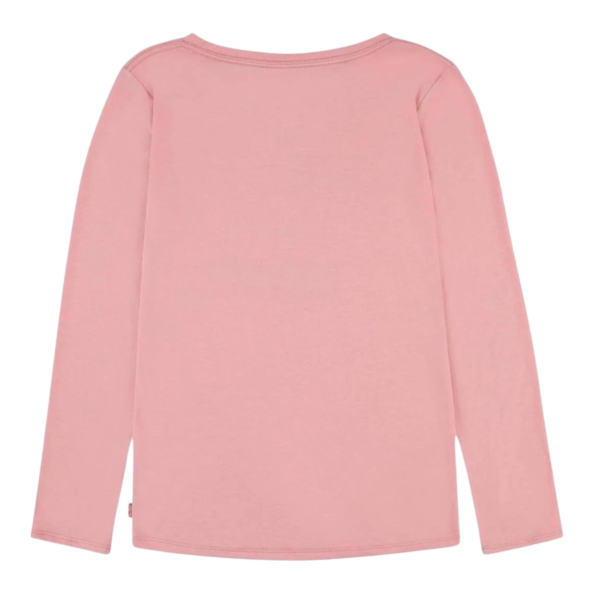 LEVI'S shirt girocollo tinta unita con codino Rosa per Bambina 4EJ167 ROSA LEVI'S 