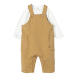 TEDDY E MINOU completo 2 pezzi shirt-salopette Beige per Neonato I24CP059M7015 BEIGE TEDDY E MINOU 