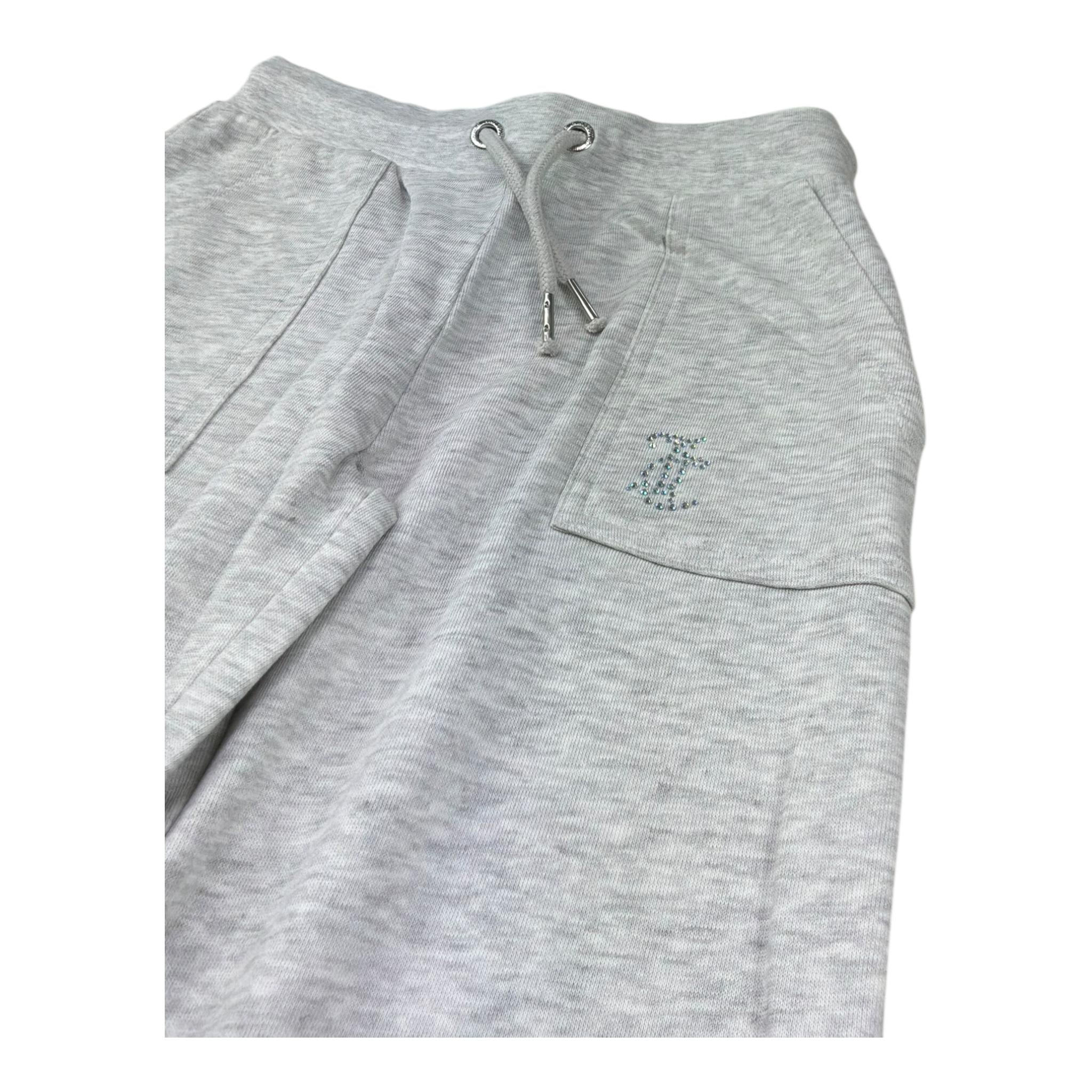 Juicy Couture Pantalone Tinta Unita Modello A Palazzo per Bambina JBX6712 GRIGIO JUICY COUTURE 