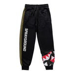 SPRAYGROUND pantalone tuta tinta unita con stampa in contrasto Nero per Bambino SPY1202 NERO SPRAYGROUND 