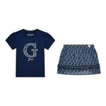Guess Completo 2 Pezzi T-Shirt-Gonna Tinta Unita per Bambina K5RG03K6YW0 BLU GUESS 