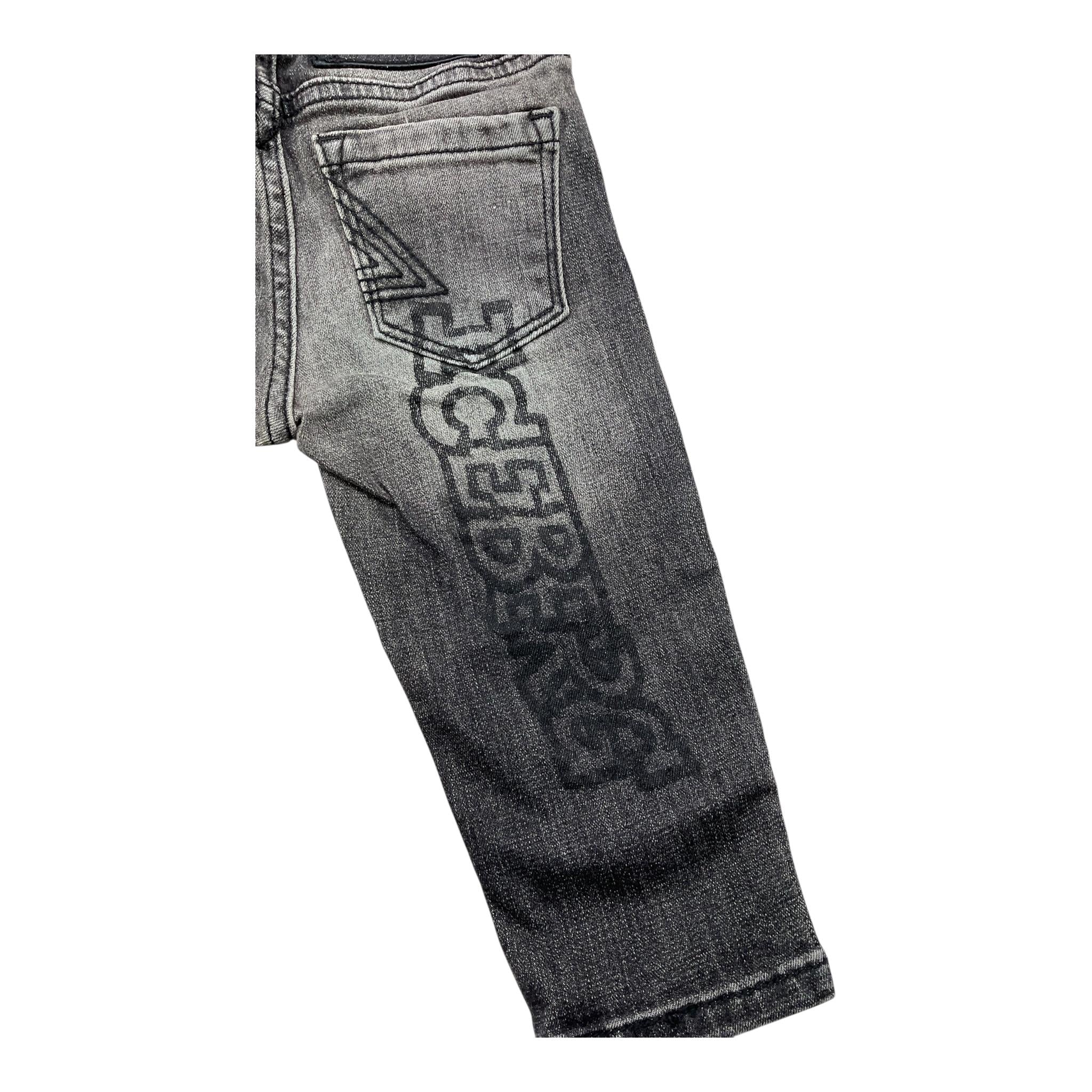 ICEBERG jeans tinta unita con logo e girovita regolabile Nero per Neonato PTICE5303BN NERO ICEBERG 