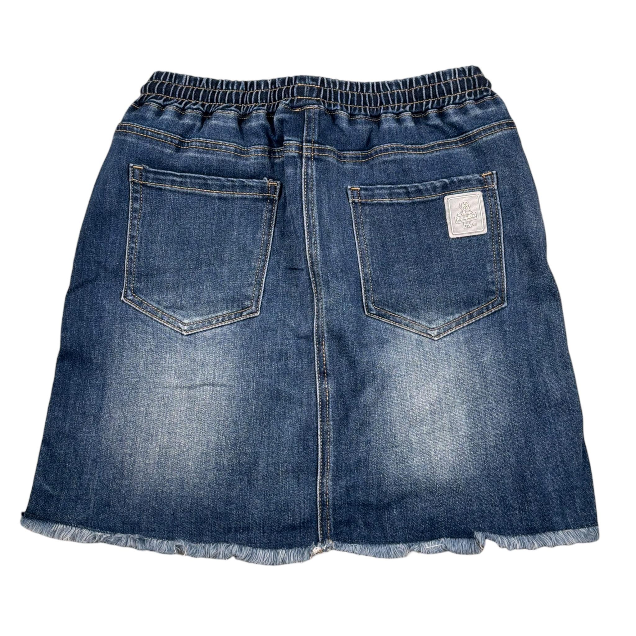 Refrigiwear Gonna In Denim Tinta Unita con Elastico In Vita per Bambina RWG610 BLU REFRIGIWEAR 