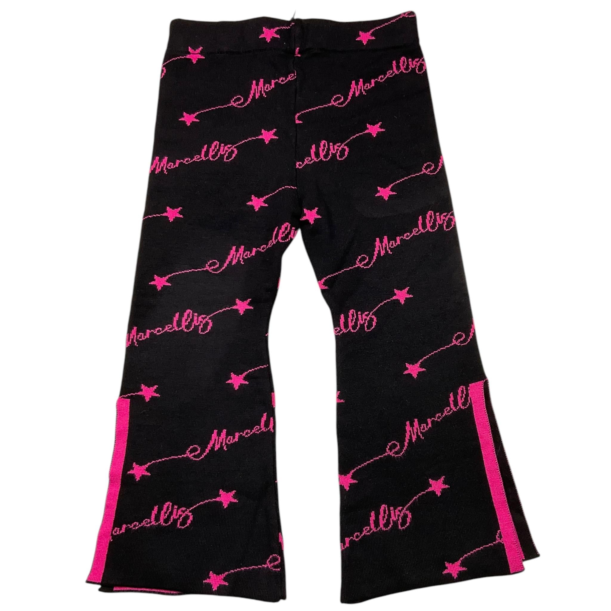 MARC ELLIS pantalone modello a zampa tinta unita logato Nero per Neonata JMNPT00182X NERO MARC ELLIS 