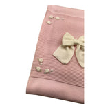 BABY LORD coperta tinta unita con ricami Rosa per Neonata 132 ROSA BABY LORD 