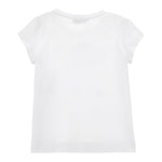 Monnalisa T-Shirt Girocollo Tinta Unita con Stampa per Bambina 11E622X BIANCO MONNALISA 
