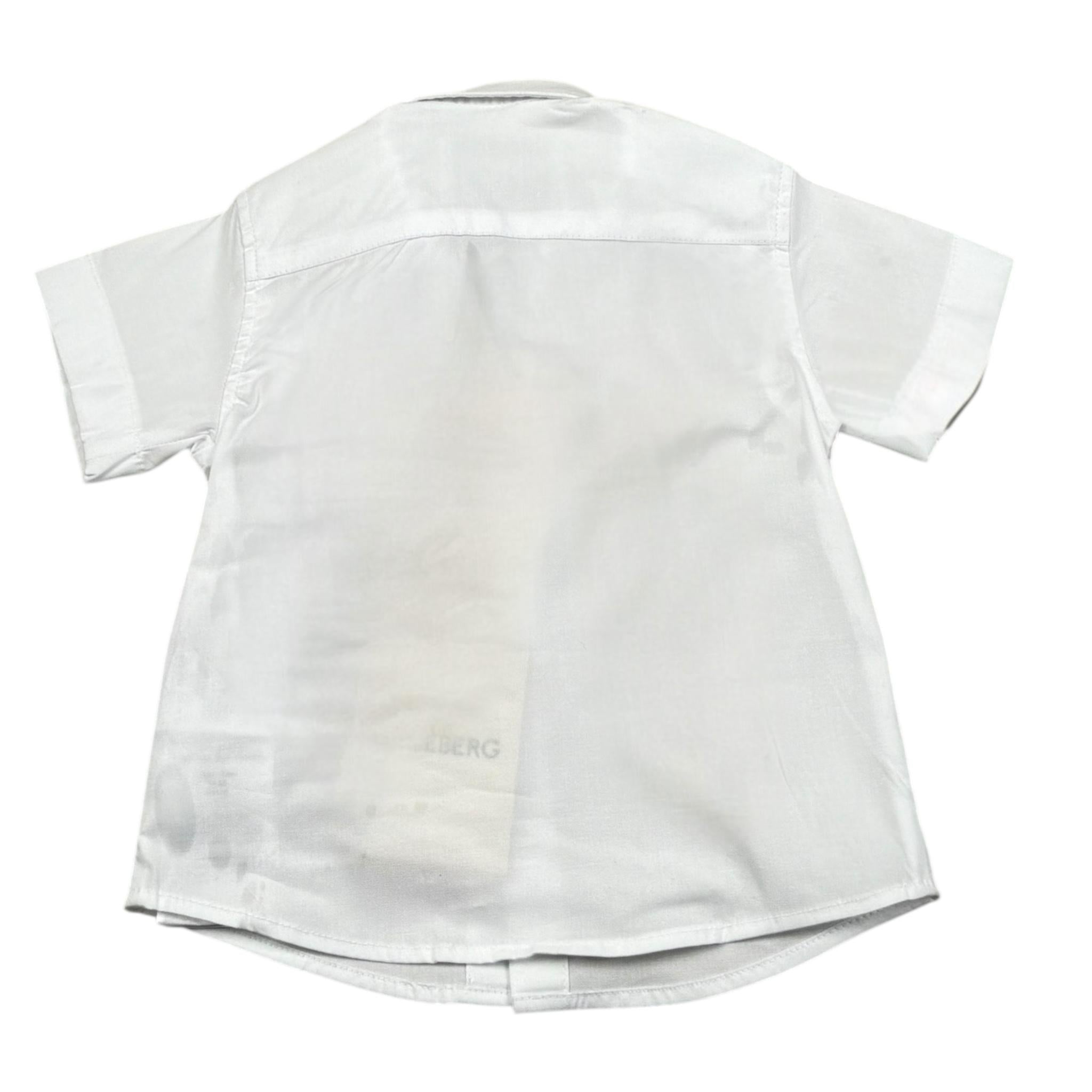 Iceberg Camicia Mezza Manica Tinta Unita con Logo per Neonato CMICE5111BX BIANCO ICEBERG 
