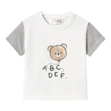 Mayoral T-Shirt Girocollo tinta unita con Stampa In Contrasto Bianco per Neonato 1037X BIANCO MAYORAL 