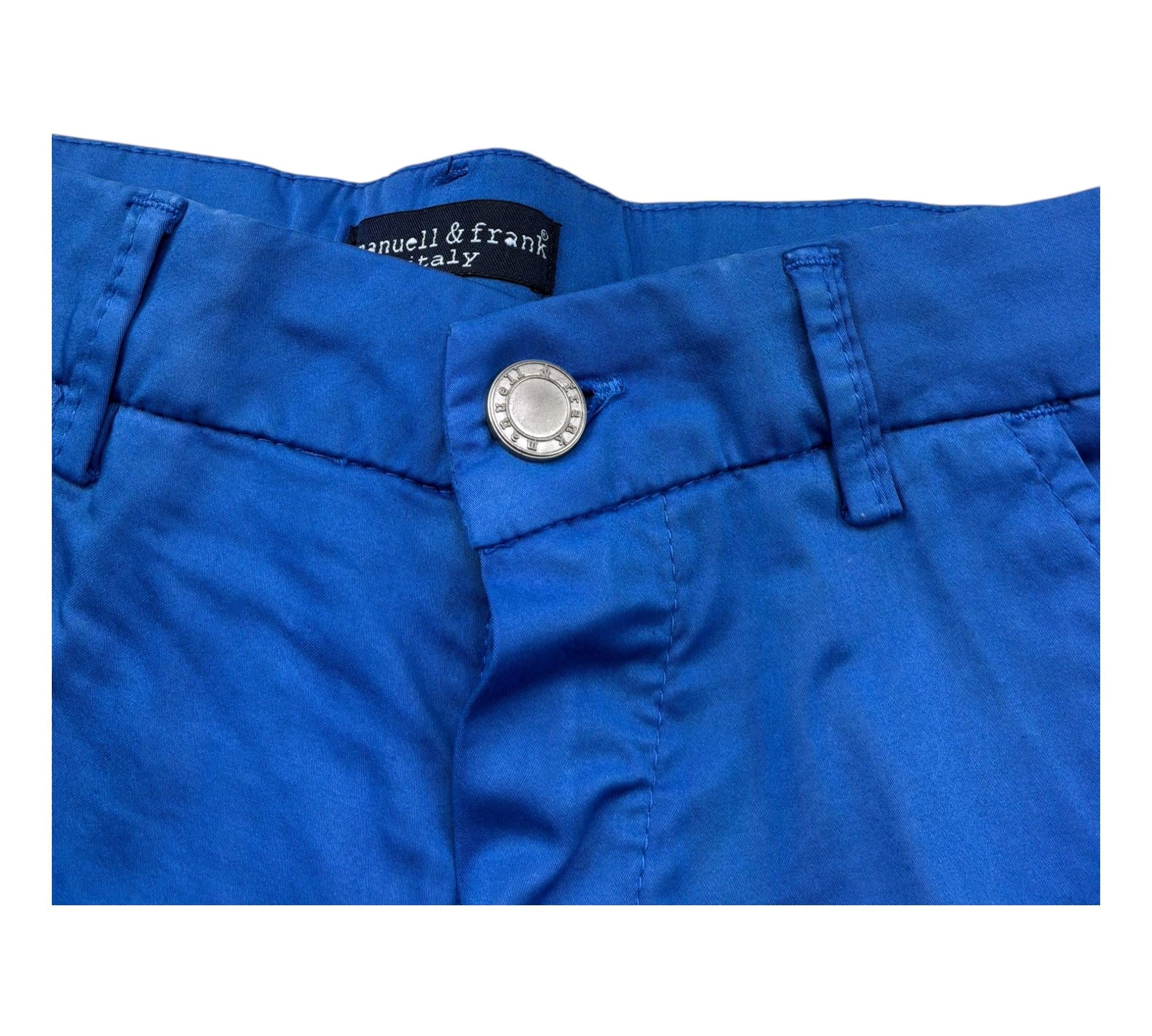 Manuel & Frank Bermuda Tinta Unita con Girovita Regolabile per Bambino MF2030B COBALTO MANUEL & FRANK 