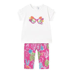 Mayoral Completo 2 Pezzi T-Shirt-Leggins per Neonata 1739 BIANCO/FUXIA MAYORAL 