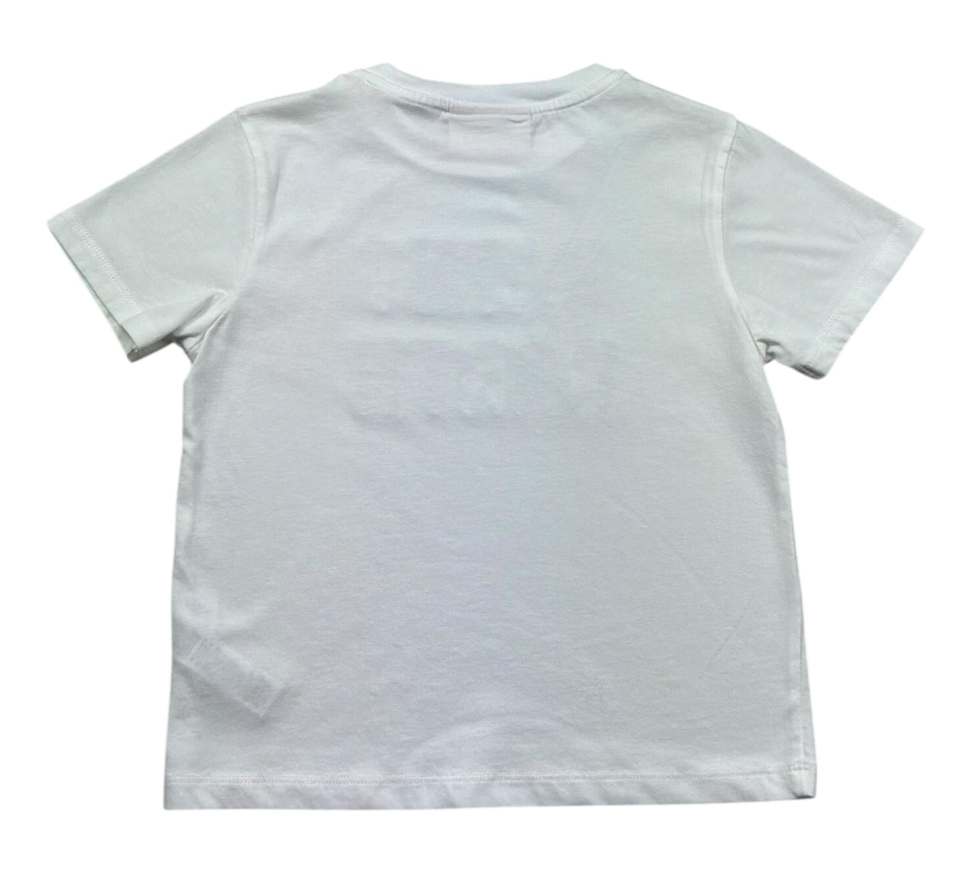 Saint Barth T-Shirt Girocollo Tinta Unita con Stampa per Bambina SB01N BIANCO SAINT BARTH 