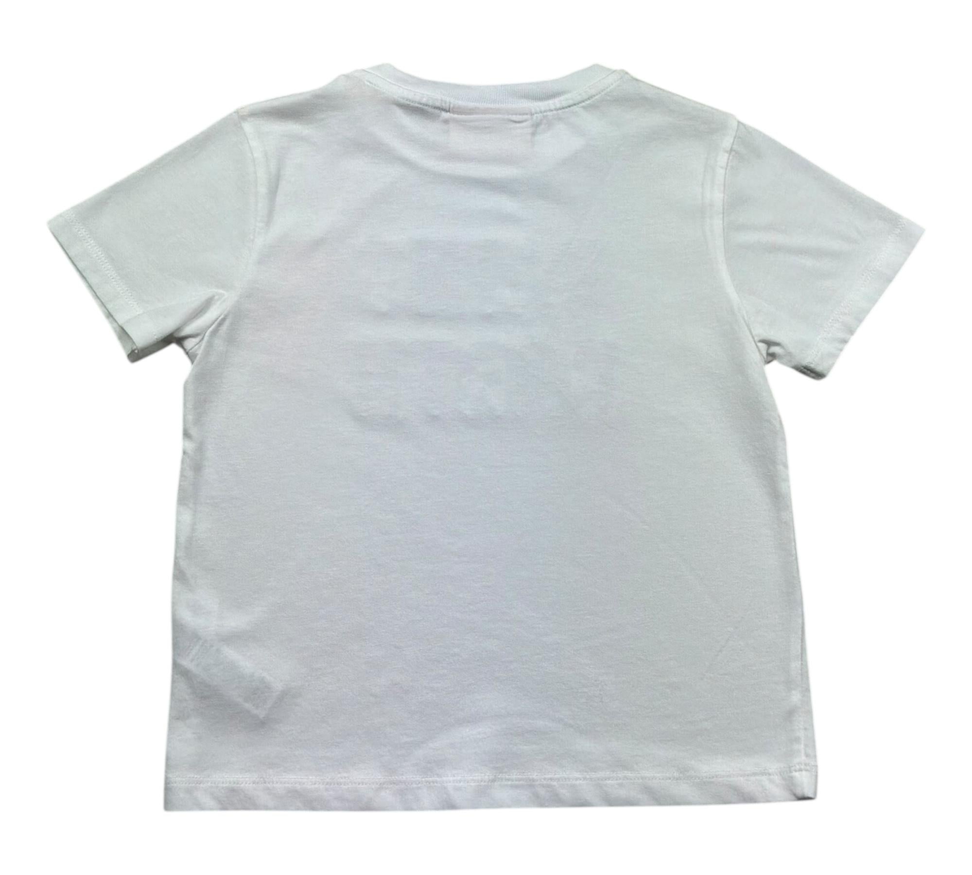 Saint Barth T-Shirt Girocollo Tinta Unita con Stampa per Bambina SB01N BIANCO SAINT BARTH 