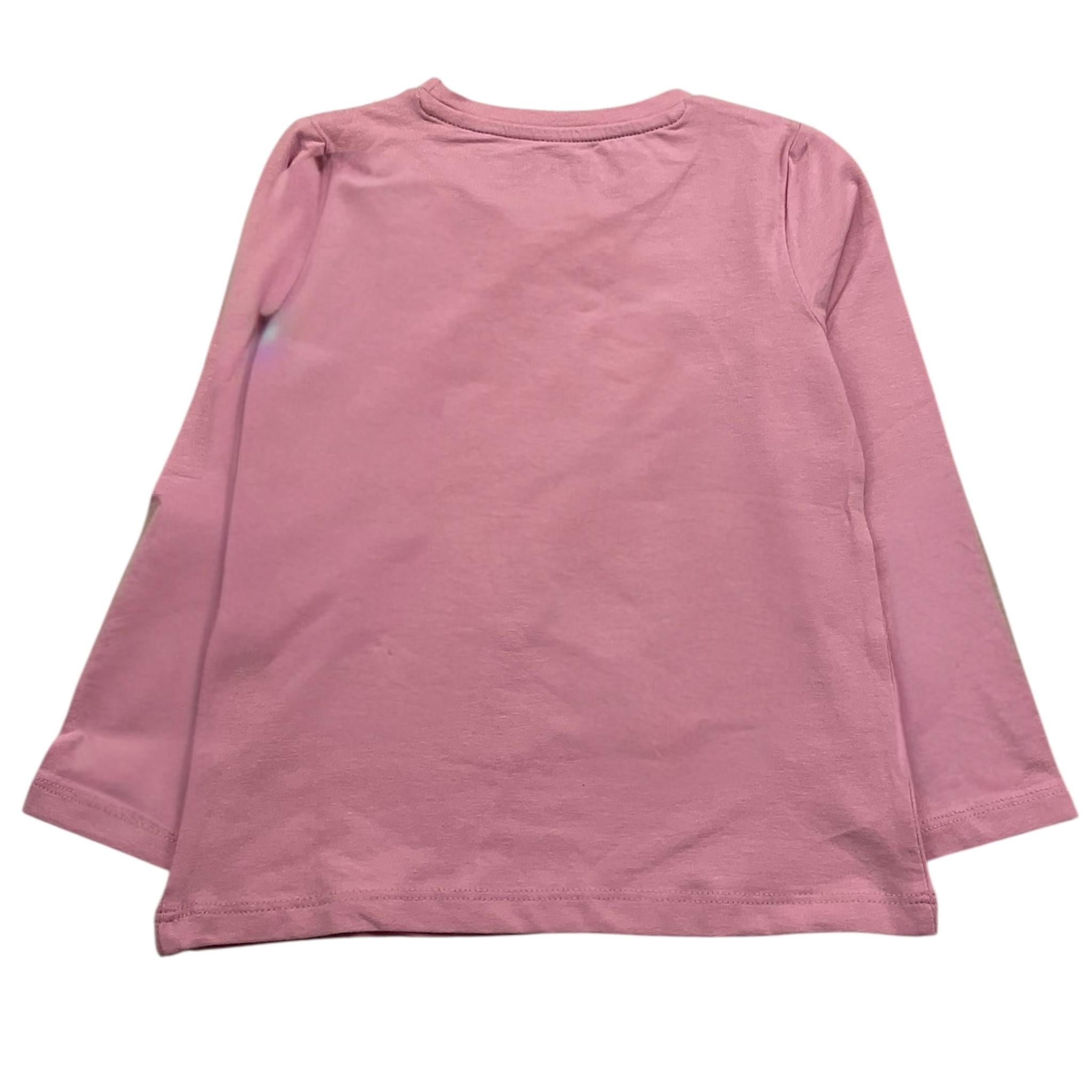 GUESS shirt girocollo tinta unita con stampa Rosa per Neonata K4RI00K6YW4 ROSA GUESS 