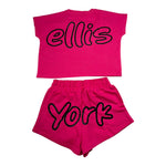 Marc Ellis Completo 2 Pezzi T-Shirt-Short Fuxia per Bambina JMJCM01236X FUXIA MARC ELLIS 