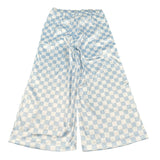 Miss Grant Pantalone Bicolore con Fantasia A Quadri Bianco/Azzurro per Bambina MG0565 BIANCO/AZZURRO MISS GRANT 