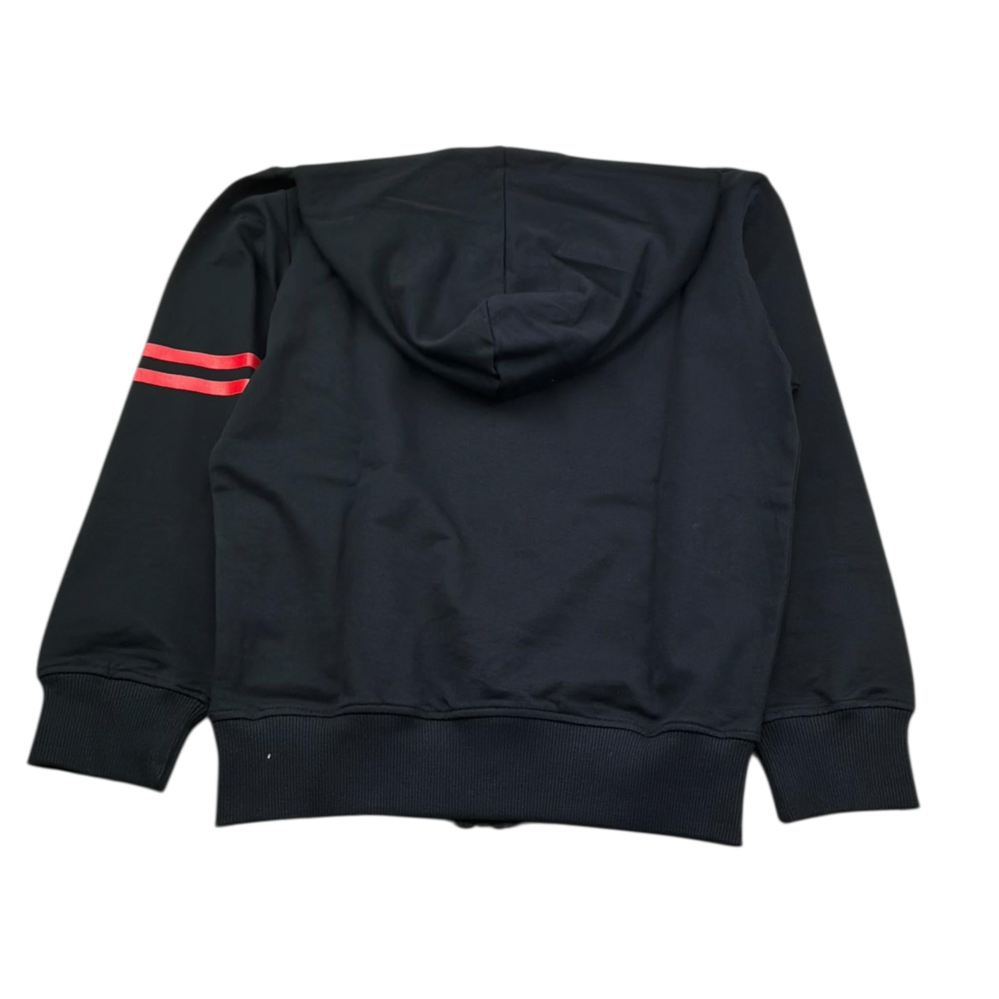 Zu+Elements Felpa Tinta Unita con Zip E Cappuccio per Bambino ZU1781 NERO ZU+ELEMENTS 