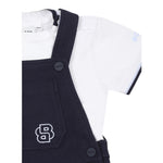 Boss Completo 2 Pezzi T-Shirt-Salopette per Neonato J52210 BLU BOSS 