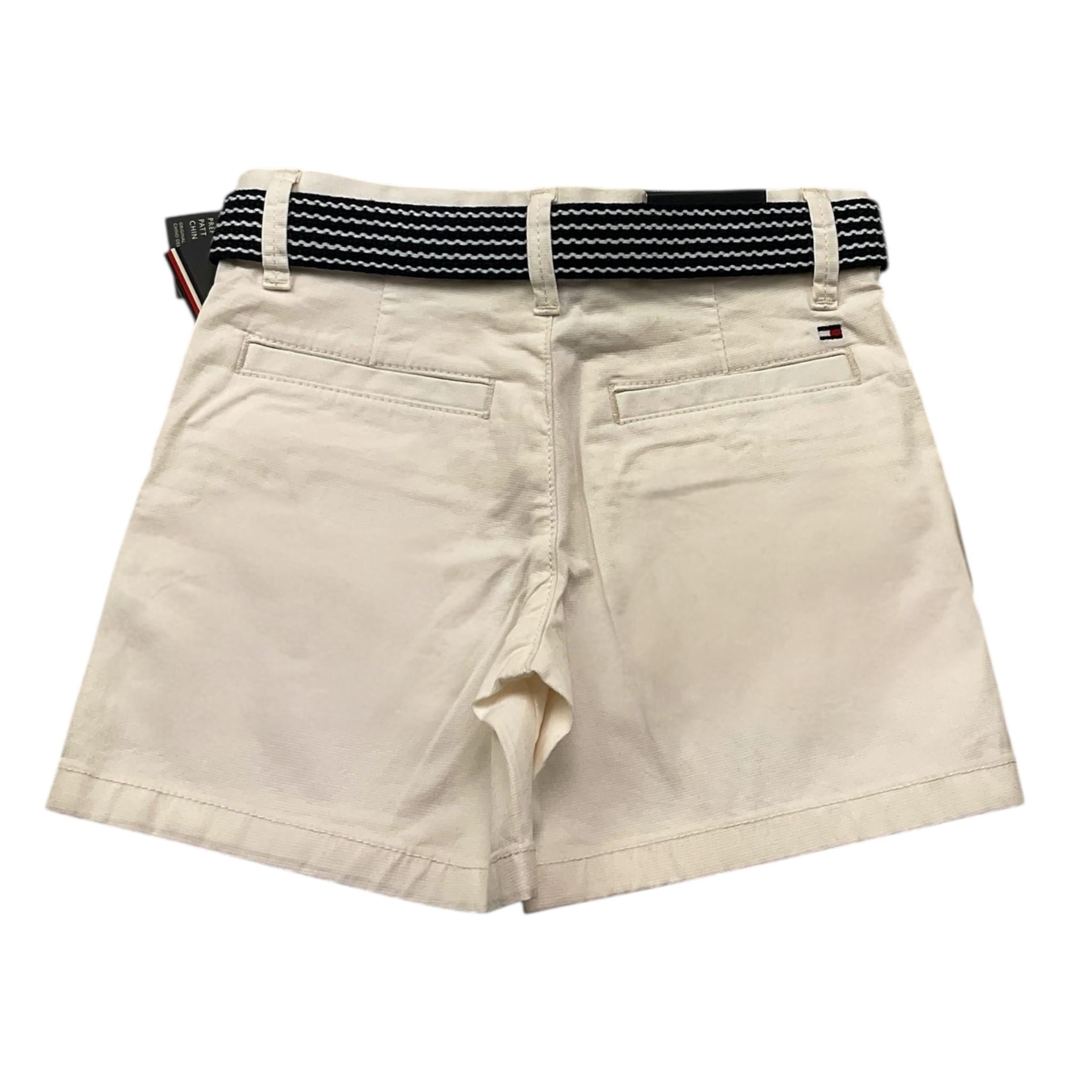 Tommy Hilfiger Bermuda Tinta Unita con Cinturino per Bambino KB0KB08127 PANNA TOMMY HILFIGER 