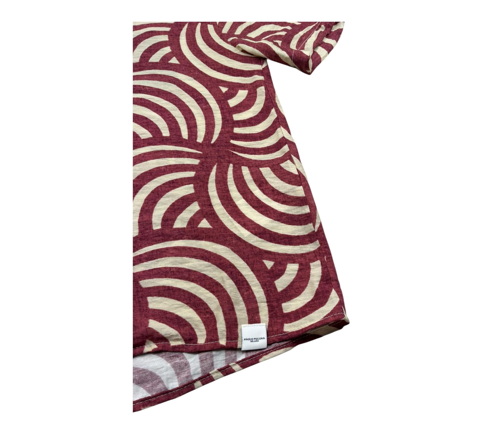 Paolo Pecora Camicia Mezza Manica Stampa Fantasia per Bambino PP4292 ROSSO PAOLO PECORA 